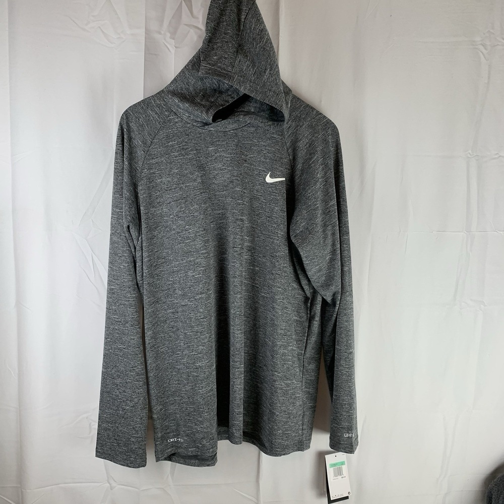 New Nike Swim Shirt Hoodie Men's Size XL Dri-Fit  UPF 40+ Pullover Athletic